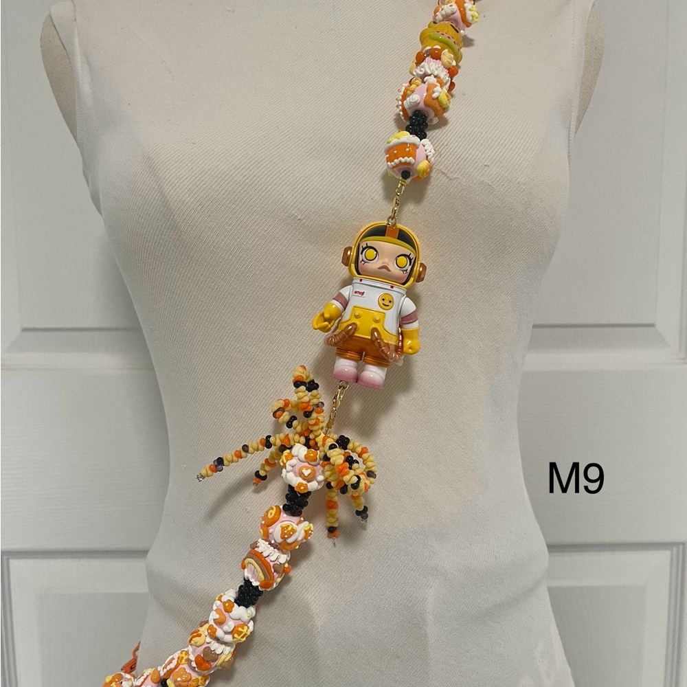 Handmade Crossbody Phone Strap with Figure Toy adjustable for Phone Lanyard,Bag